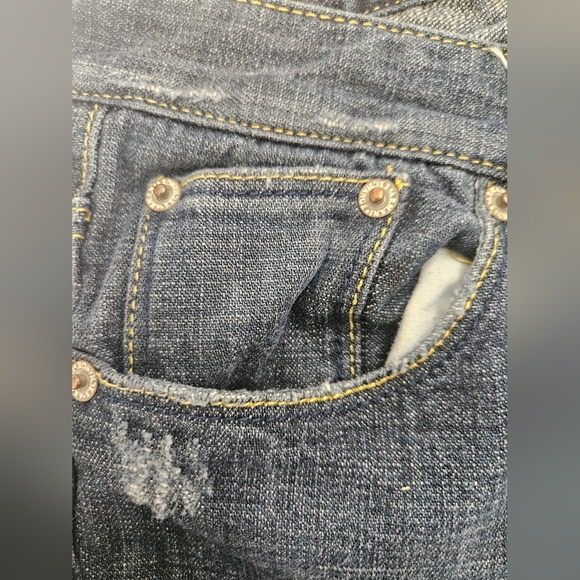 Vintage Armani Exchange-Women's Denim Straight Leg Classic Blue 4 - Picture 8 of 10